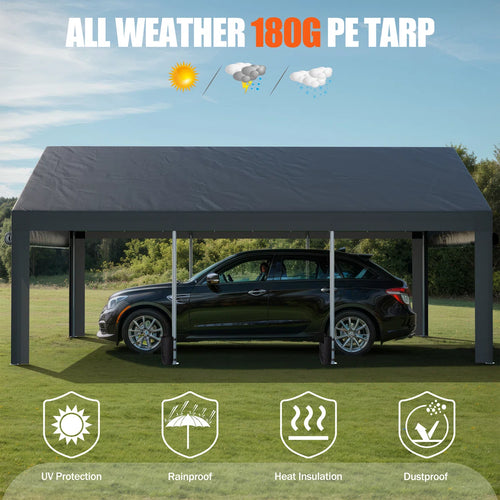 12 Ft. W X 20 Ft. D Heavy Duty Carport Portable Garage