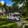 14 x 20 FT Heavy Duty Metal RV Carport, Galvanized Steel Outdoor Carport with Durable Roof, Wind & Snow Resistant 2-Car Shelter for RV, SUV, Truck, Boat & Outdoor Storage