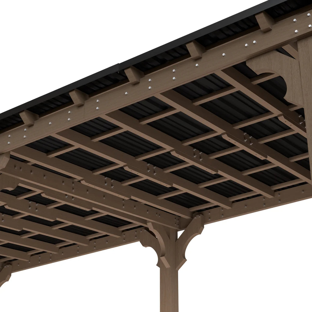Solid Wood Carport Gazebo