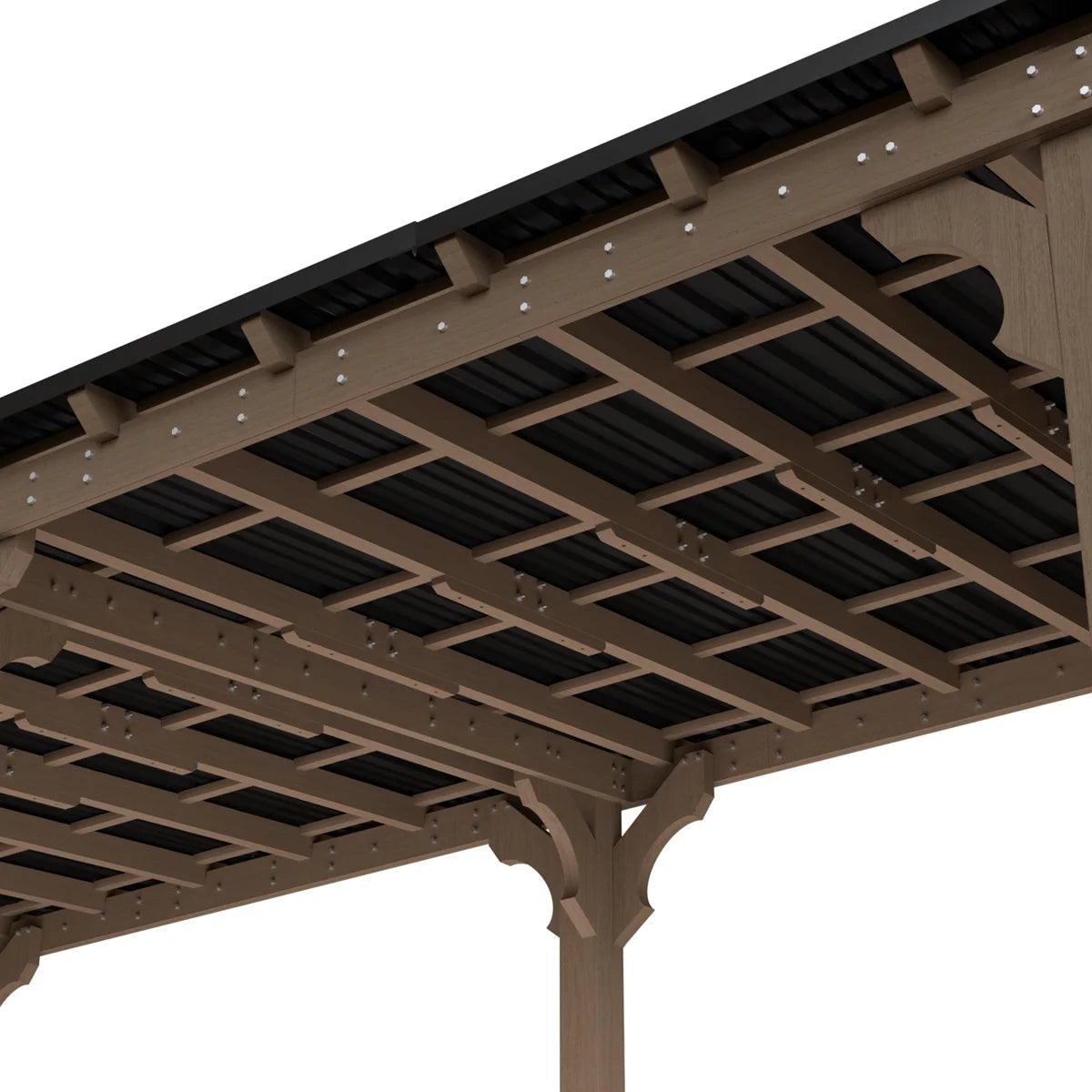 Solid Wood Carport Gazebo